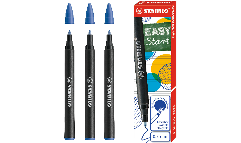 Ergonomic Rollerball - STABILO EASYoriginal Refills - Pack of 3 - Assorted Colours