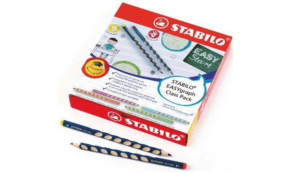 Ergonomic Graphite Pencil - STABILO EASYgraph - Classpack of 48 - 8 x Left-Handed and 40 x Right-Handed - Petrol - HB