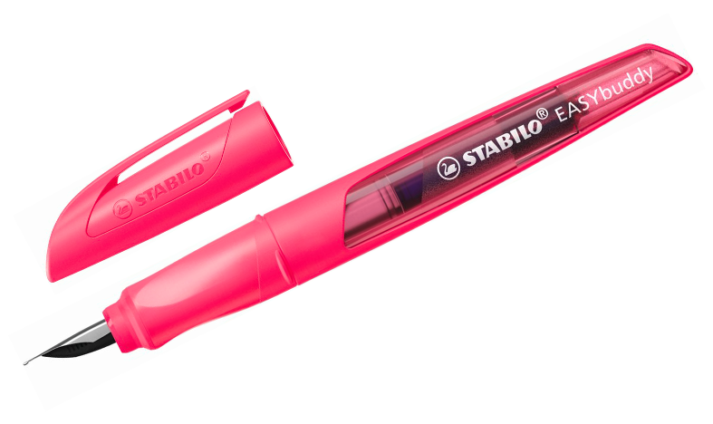 Ergonomic School Fountain Pen - STABILO EASYbuddy Neon - Assorted Colours and Nibs