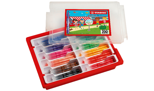 Extra-Thick Fibre-Tip Pen - STABILO power max - Classpack of 96 - Assorted Colours