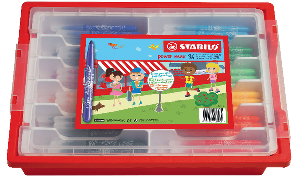 Extra-Thick Fibre-Tip Pen - STABILO power max - Classpack of 96 - Assorted Colours