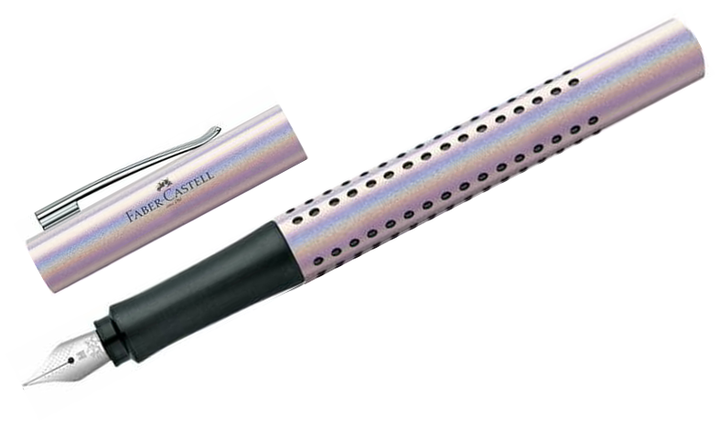 Faber-Castell Grip Edition Glam Fountain and Ballpoint Pen Set Pearl