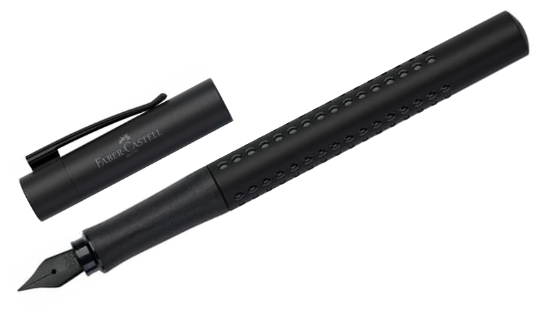 Faber-Castell Grip Fountain Pen and Ballpoint Set Limited Edition All Black
