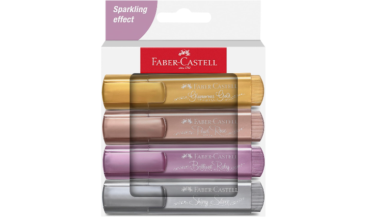Faber-Castell Highlighter Textliner 46 Metallic Wallet of 4