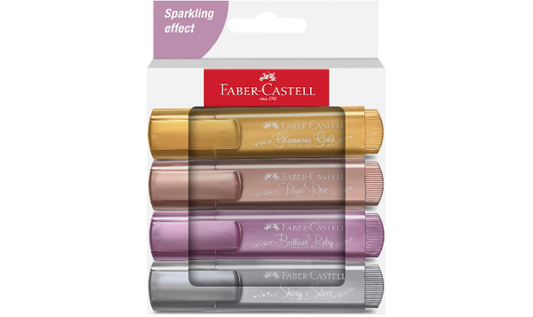 Faber-Castell Highlighter Textliner 46 Metallic Wallet of 4