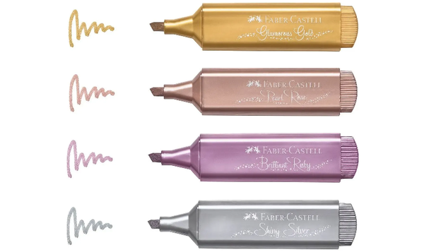 Faber-Castell Highlighter Textliner 46 Metallic Wallet of 4