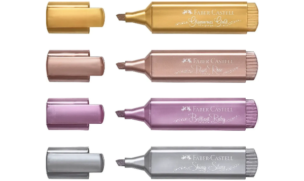 Faber-Castell Highlighter Textliner 46 Metallic Wallet of 4