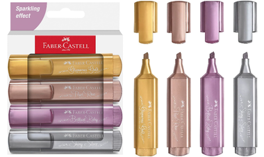 Faber-Castell Highlighter Textliner 46 Metallic Wallet of 4
