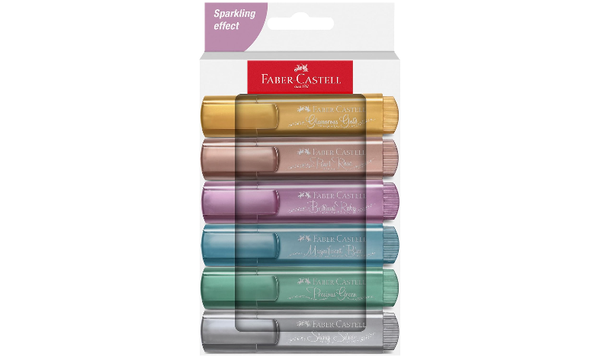 Faber-Castell Highlighter Textliner 46 Metallic Wallet of 6