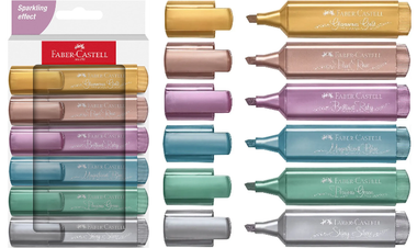 Faber-Castell Highlighter Textliner 46 Metallic Wallet of 6