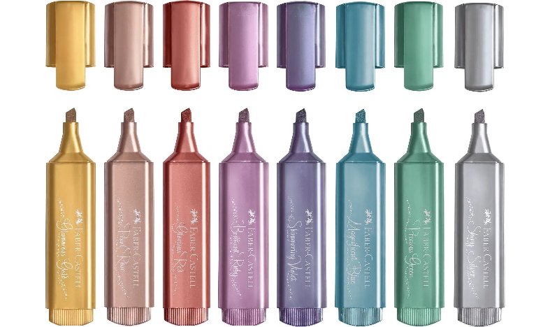 Faber-Castell Highlighter Textliner 46 Metallic Wallet of 8