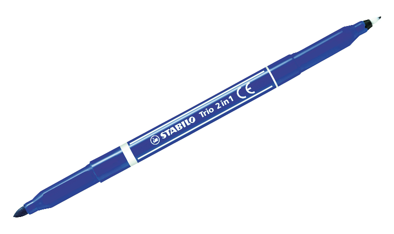 Fibre-Tip Pen and Fineliner - STABILO Trio 2 in 1 - Assorted Pack Sizes &amp; Colours