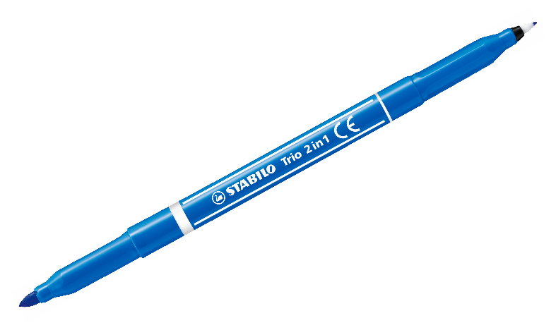 Fibre-Tip Pen and Fineliner - STABILO Trio 2 in 1 - Assorted Pack Sizes &amp; Colours
