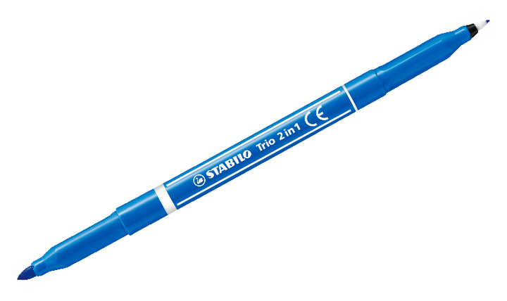 Fibre-Tip Pen and Fineliner - STABILO Trio 2 in 1 - Assorted Pack Sizes &amp; Colours