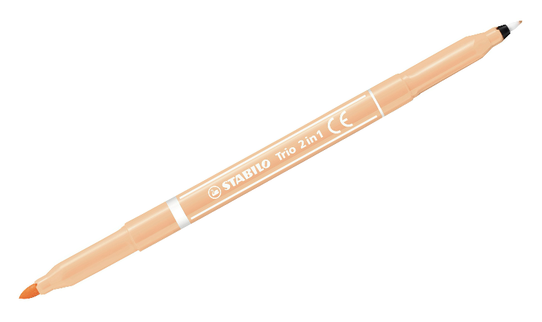 Fibre-Tip Pen and Fineliner - STABILO Trio 2 in 1 - Assorted Pack Sizes &amp; Colours