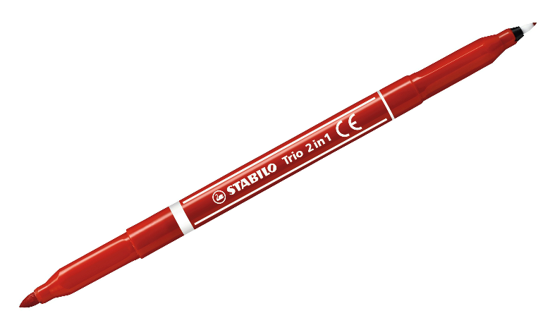Fibre-Tip Pen and Fineliner - STABILO Trio 2 in 1 - Assorted Pack Sizes &amp; Colours