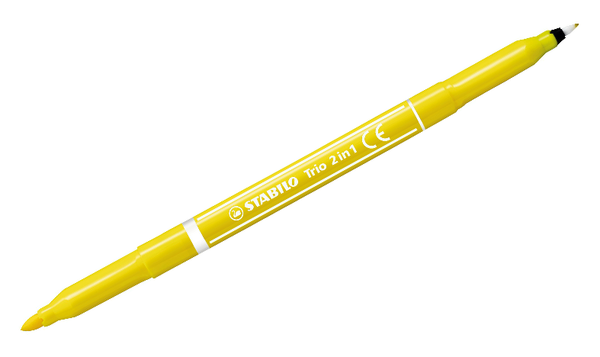 Fibre-Tip Pen and Fineliner - STABILO Trio 2 in 1 - Assorted Pack Sizes & Colours