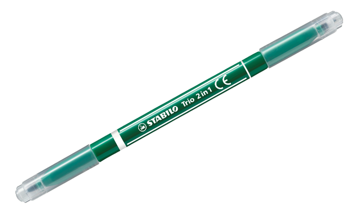 Fibre-Tip Pen and Fineliner - STABILO Trio 2 in 1 - Assorted Pack Sizes &amp; Colours