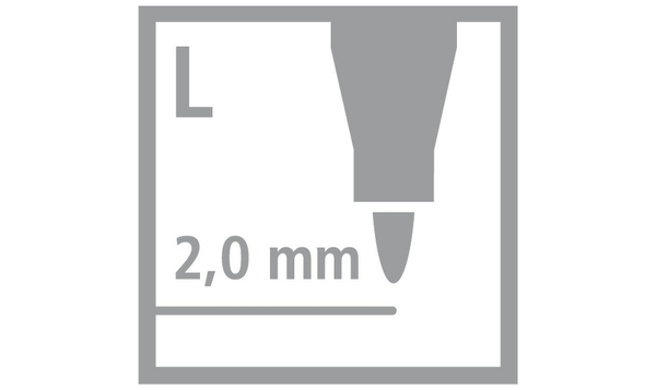 Fibre-Tip Pen and Fineliner - STABILO Trio 2 in 1 - Pack of 10 - Assorted Colours