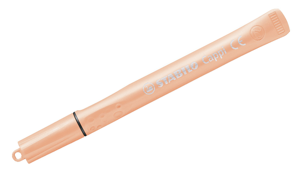 Fibre-Tip Pen with Cap-Ring - STABILO Cappi ARTY - Pack of 12 - Assorted Colours with 1 Cap-Ring