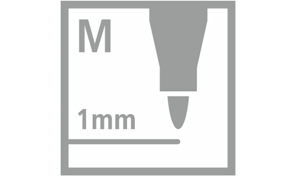 Fibre-Tip Pen with Cap-Ring - STABILO Cappi ARTY - Pack of 18 - Assorted Colours with 2 Cap-Rings