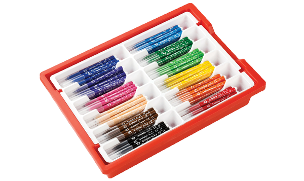 Fibre-Tip Pen with Triangular Grip Zone - STABILO Trio A-Z - Classpack of 144 - Assorted Colours