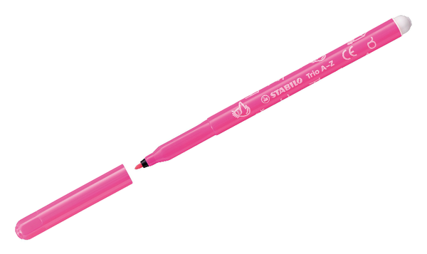 Fibre-Tip Pen with Triangular Grip Zone - STABILO Trio A-Z - Pack of 18 - Assorted Colours including 3 Neon Colours