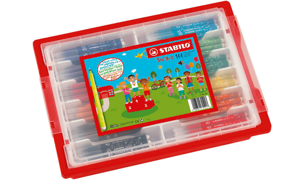 Fibre-Tip Pen with Triangular Grip Zone - STABILO Trio A-Z - Classpack of 144 - Assorted Colours