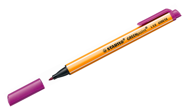 Fibre-Tip Sign Pen - STABILO GREENpoint - Assorted Pack Sizes & Colours