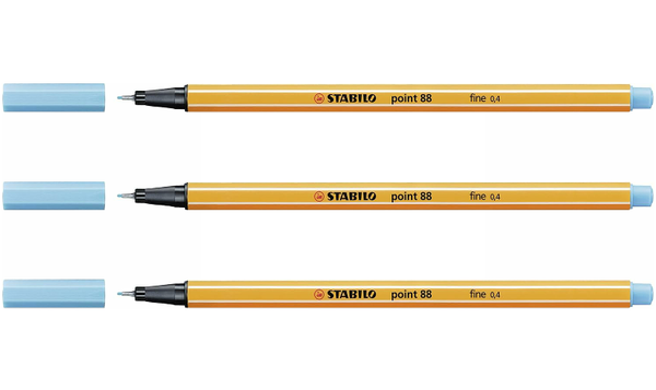 Fineliner - STABILO point 88 - Assorted Colours - Packs of 3