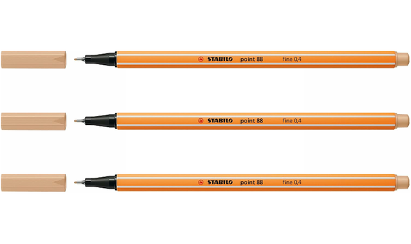 Fineliner - STABILO point 88 - Assorted Colours - Packs of 3