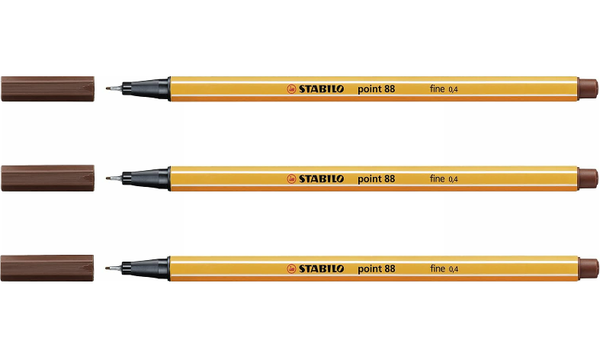 Fineliner - STABILO point 88 - Assorted Colours - Packs of 3