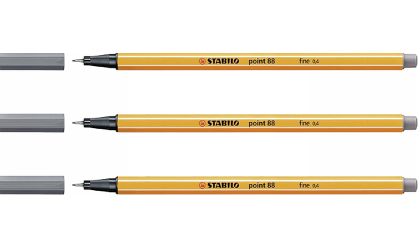 Fineliner - STABILO point 88 - Assorted Colours - Packs of 3