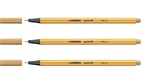 Fineliner - STABILO point 88 - Assorted Colours - Packs of 3
