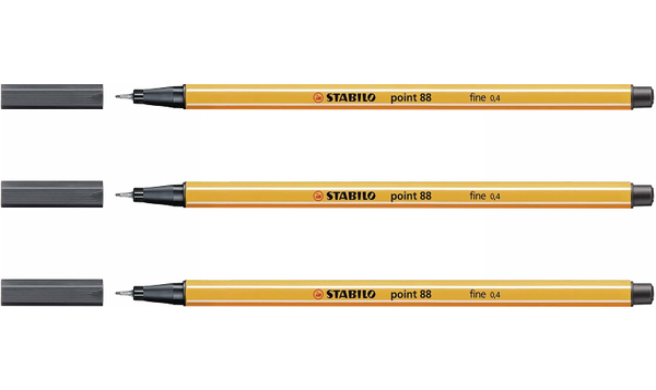 Fineliner - STABILO point 88 - Assorted Colours - Packs of 3