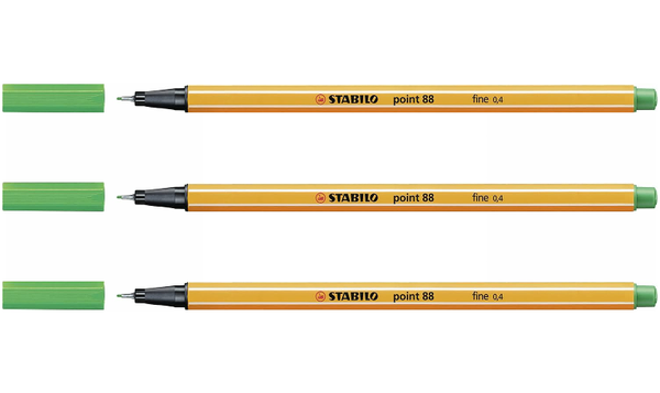 Fineliner - STABILO point 88 - Assorted Colours - Packs of 3