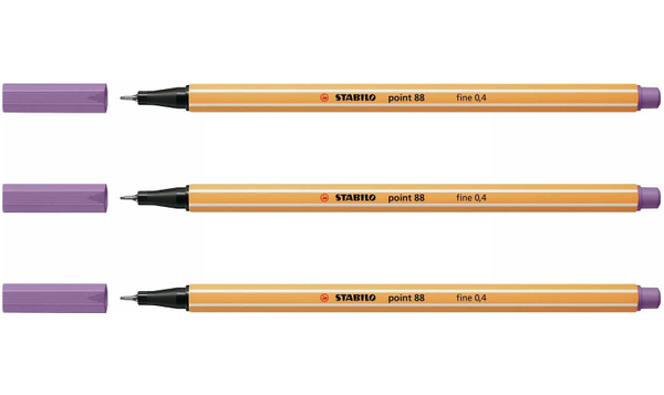 Fineliner - STABILO point 88 - Assorted Colours - Packs of 3