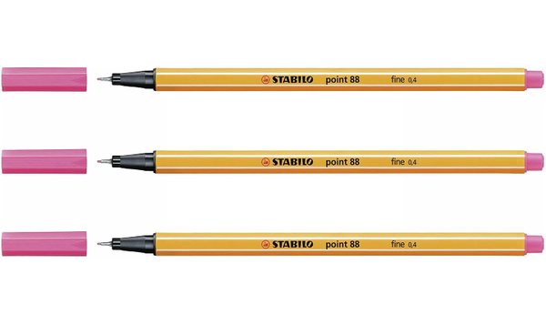 Fineliner - STABILO point 88 - Assorted Colours - Packs of 3