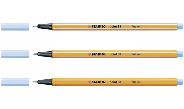 Fineliner - STABILO point 88 - Assorted Colours - Packs of 3