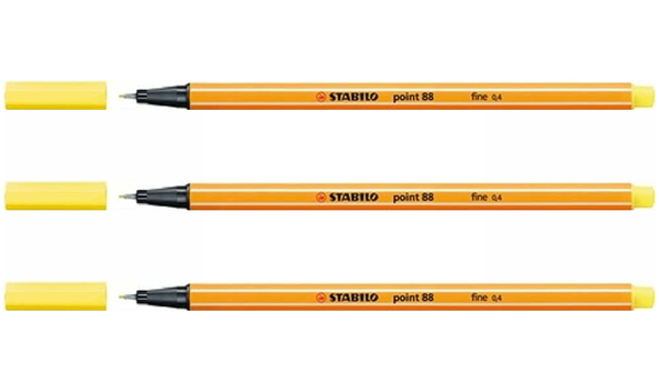 Fineliner - STABILO point 88 - Assorted Colours - Packs of 3