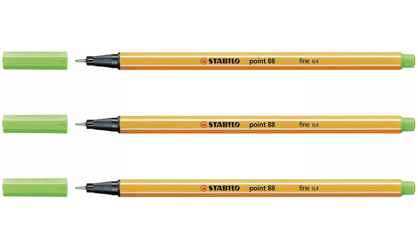 Fineliner - STABILO point 88 - Assorted Colours - Packs of 3