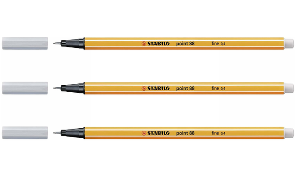Fineliner - STABILO point 88 - Assorted Colours - Packs of 3