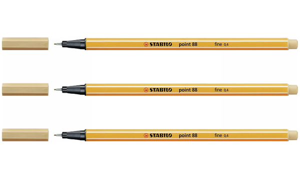 Fineliner - STABILO point 88 - Assorted Colours - Packs of 3