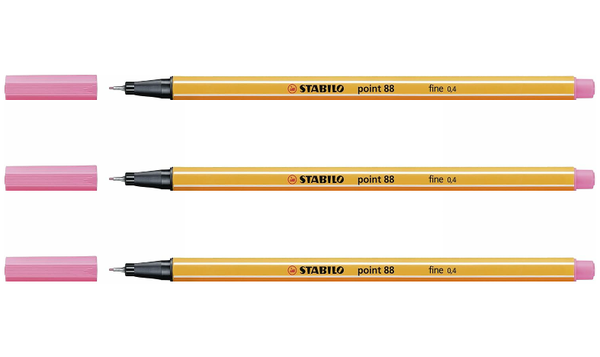 Fineliner - STABILO point 88 - Assorted Colours - Packs of 3