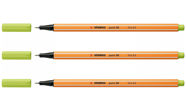 Fineliner - STABILO point 88 - Assorted Colours - Packs of 3
