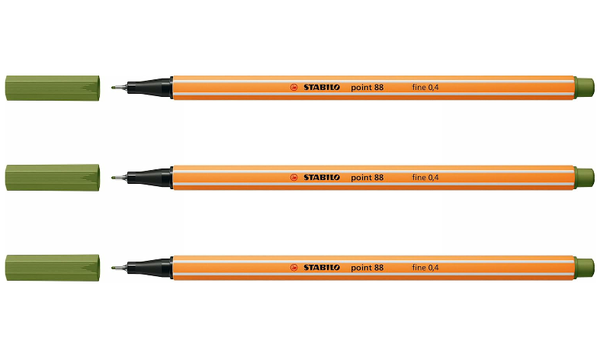 Fineliner - STABILO point 88 - Assorted Colours - Packs of 3