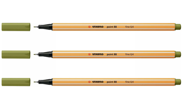 Fineliner - STABILO point 88 - Assorted Colours - Packs of 3