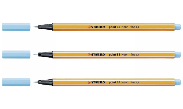 Fineliner - STABILO point 88 - Assorted Colours - Packs of 3