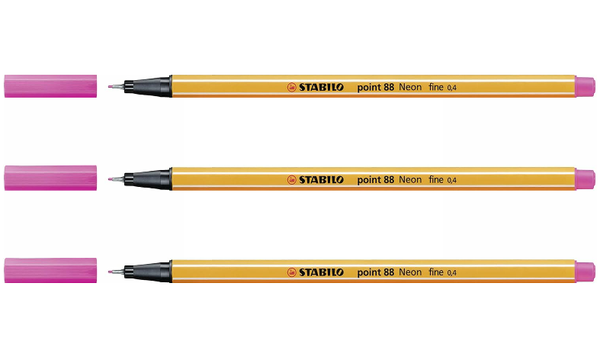 Fineliner - STABILO point 88 - Assorted Colours - Packs of 3