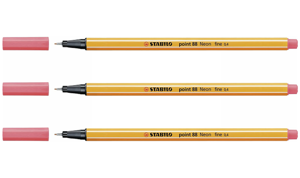 Fineliner - STABILO point 88 - Assorted Colours - Packs of 3